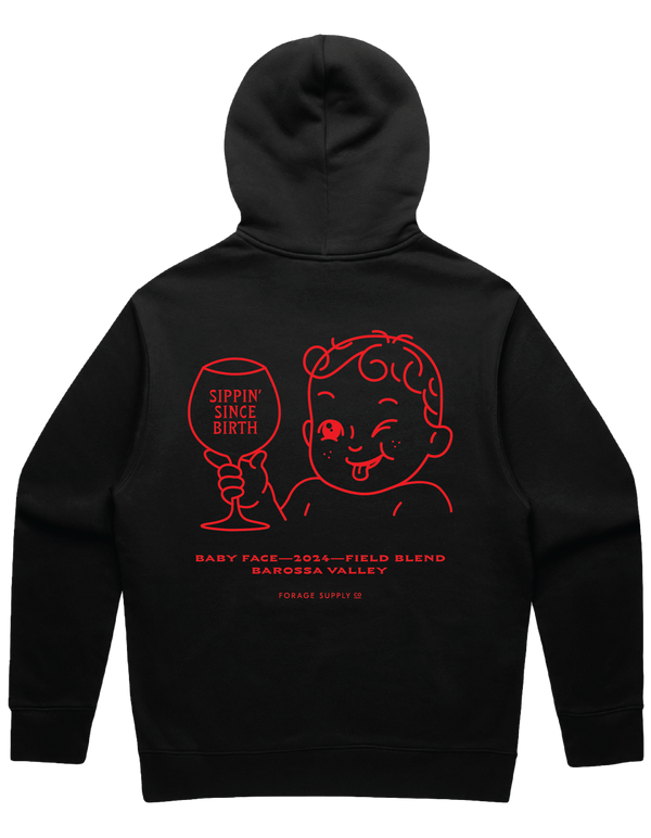 Baby Face No.6 Hoodie - Black